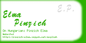 elma pinzich business card